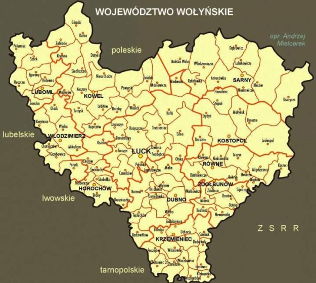 mapa wołyn